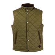 Heren Gewatteerd Mouwloos Pufferjack Husky Original , Green , Heren