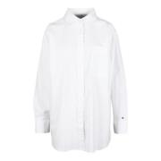 Katoenen Overhemd Tommy Hilfiger , White , Dames