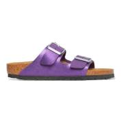 Glanzende Hagedis Sandalen in Acai Birkenstock , Purple , Dames