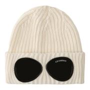 Wollen Goggle Beanie C.p. Company , White , Heren