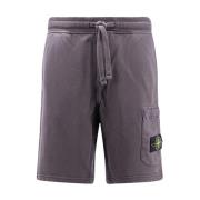 Katoenen Bermuda Shorts met Koord Stone Island , Gray , Heren