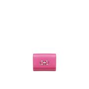 Roze Leren Portemonnee met Ritsportemonnee Salvatore Ferragamo , Pink ...