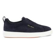 Suède sneaker voor heren Santoni , Blue , Heren