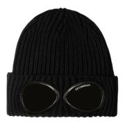 Extrafijne wollen Goggle muts C.p. Company , Black , Heren