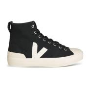 Hoge canvas schoenen in zwart Pierre Veja , Black , Heren