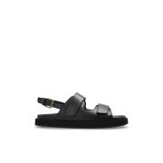 Leren sandalen Etro , Black , Heren