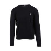 Klassieke O-Neck Trui U.s. Polo Assn. , Black , Heren