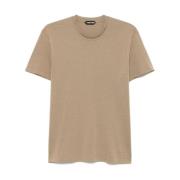 Groene Polos en T-shirts Crew Neck Tom Ford , Green , Heren