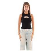 Metal Gebreide Top met M-Onerva Stijl Diesel , Black , Dames