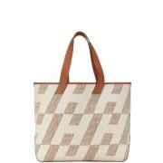 Pre-owned Canvas handbags Hermès Vintage , Beige , Dames