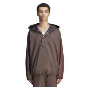 Nylon Hooded Anorak in Nbrown Adidas , Brown , Heren