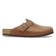 Klassieke Leren Klomp Schoen Birkenstock , Brown , Heren