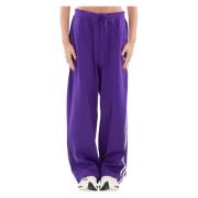 Losse Trackpants met 3 Strepen Design Y-3 , Purple , Dames