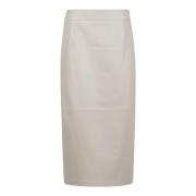 Witte Leren Rok Gemaakt in Turkije Arma , White , Dames