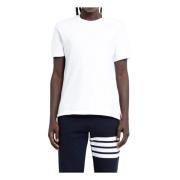 Relaxed Fit T-shirt met Middenachter Gestreepte Streep Thom Browne , W...