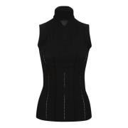 Top Zwart High , Black , Dames