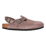 Vervaagde Paarse Suède Sandaal Birkenstock , Purple , Dames