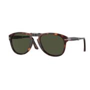 Retro Ronde Zonnebril Persol , Brown , Unisex