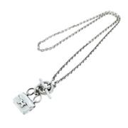 Pre-owned Silver necklaces Hermès Vintage , Gray , Dames