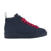 Suede Donkerblauw Nepbont Gevoerd Panchic , Blue , Dames