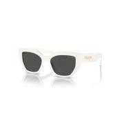 Stijlvolle zonnebril voor jouw look Prada , White , Unisex