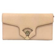 Pre-owned Leather wallets Bvlgari Vintage , Beige , Dames