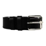 Zwarte Kalfsleren Riem Comme des Garçons , Black , Unisex