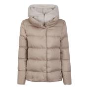 Crème Ganzendons Gewatteerde Jas Herno , Beige , Dames