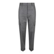 Wol Kasjmier Elastaan Broek Eleventy , Gray , Dames