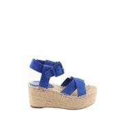 Pre-owned Suede espadrilles Celine Vintage , Blue , Dames