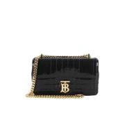 Pre-owned Leather shoulder-bags Burberry Vintage , Black , Dames