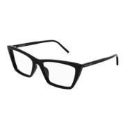 Dun Optisch Stijl Model Zonnebril Saint Laurent , Black , Unisex