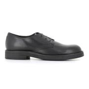 Zwarte Leren Derby Schoenen Pantanetti , Black , Heren