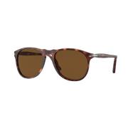 Retro Ronde Zonnebril Persol , Brown , Unisex