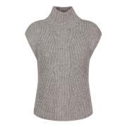 Alpaca Katoen Grijs Jack Made in Italy Eleventy , Gray , Dames