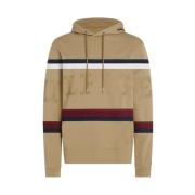 Heren Global Stripe Monotype Hoody Tommy Hilfiger , Beige , Heren