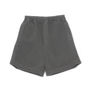 Bruine Utility Shorts met Elastische Taille Gr10K , Gray , Heren