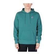 Groene Katoenen Hoodie Heren Herfst/Winter New Balance , Green , Heren