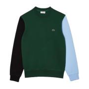 Groene Ronde Hals Sweater Lacoste , Multicolor , Heren