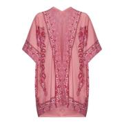 Roze Kimono Mouw Jas Medaillon Print Etro , Pink , Dames