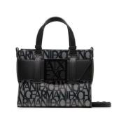 Gestructureerde Polyurethaan Handtas voor Vrouwen Armani Exchange , Bl...