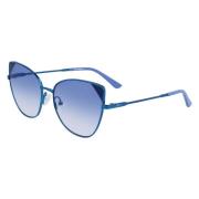 Blauwe Metalen Zonnebril Karl Lagerfeld , Blue , Dames