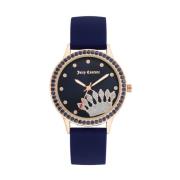 Blauw Siliconen Analoog Kwarts Horloge Juicy Couture , Blue , Dames