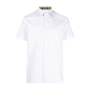 Witte Casual Overhemden Burberry , White , Heren