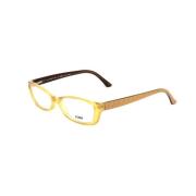 Bicolor Plastic Frames met Gele Wijzerplaat Fendi , Yellow , Dames