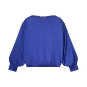 Zijdezachte Batwing Top Summum Woman , Blue , Dames