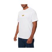 Witte T-shirt met klassiek logo Versace Jeans Couture , White , Heren