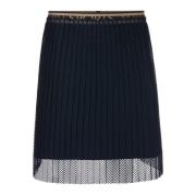 Geplooide Net Minirok Marc Cain , Blue , Dames