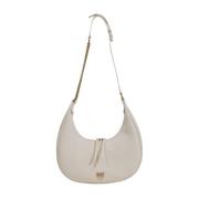 Stijlvolle Leren Handtas Pinko , White , Dames