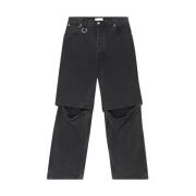 Zwart Gewassen Baggy Denim Broek Études , Black , Heren